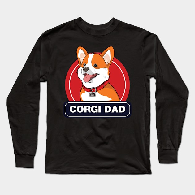 Corgi Dad Long Sleeve T-Shirt by Issacart